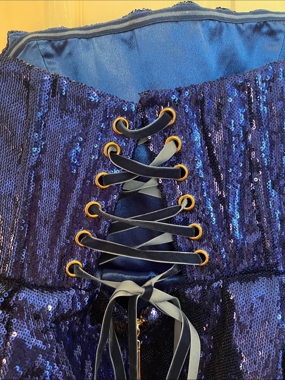 NWT Bronx & Banco Maraya Indigo Sequin Midi Corset Dress - Picture 7 of 16